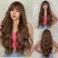 Natural Blonde Yellow Long Wavy Synthetic Hair Wigs with Bangs Women Carousel 1