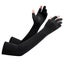 black arm sleeves Arm Sleeves Sun Resistant Black Exposed 2 Finger Nylon Carousel 8