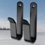 A Pair of Horizontal Black Powder Coat Snowboard Wall Clips Carousel 10