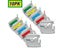 UniPlus 10PK 231 631 Color Set 9mm 12mm Compatible Brother MK Label Tape M-K231 Carousel 2