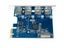 PCIE 4 Port USB 3.0 Adapter 5.0Gbps 19Pin FL1100 Chipset For WIN10 WIN8 MAC OS Carousel 1