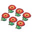 iron patches jacket patches 6Pcs Iron On Patches Red Flower Design Safe Washable Carousel 1