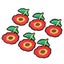 iron patches jacket patches 6Pcs Iron On Patches Red Flower Design Safe Washable Carousel 2