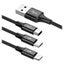 Baseus 3 in 1 USB-C, Lightning & Mirco USB Charging Cable Carousel 2