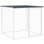 Chicken Cage with Roof Anthracite 203x98x90 Cm Galvanised Steel Tonkbtk Carousel 6