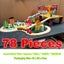78 Pcs Wooden Railway Track Toy Early Educational Manual Control Car Set Gift Carousel 1