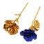 long stem fake rose 2pcs 24K Golden Rose Gold Plating Artificial Rose Flower Carousel 2