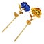 long stem fake rose 2pcs 24K Golden Rose Gold Plating Artificial Rose Flower Carousel 3