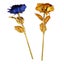 long stem fake rose 2pcs 24K Golden Rose Gold Plating Artificial Rose Flower Carousel 4