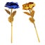 long stem fake rose 2pcs 24K Golden Rose Gold Plating Artificial Rose Flower Carousel 5