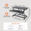 New Standing Desk Converter 2-Tier Stand up Desk 31.5 inch Adjustable Height Carousel 7