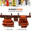 New Tool Belt with Suspenders Adjustable Carpenter Tool Pouch Genuine Leather Carousel 5