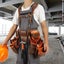 New Tool Belt with Suspenders Adjustable Carpenter Tool Pouch Genuine Leather Carousel 8