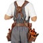 New Tool Belt with Suspenders Adjustable Carpenter Tool Pouch Genuine Leather Carousel 10
