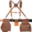 New Tool Belt with Suspenders Adjustable Carpenter Tool Pouch Genuine Leather Carousel 11