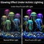 Colorful Silicone Jellyfish Ornaments - 6 PCS Aquarium Decor with Glowing Effect Carousel 4