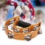 half moon handbell Double Row Handbell Tambourine Metal Jingles with Ergonomic Carousel 3