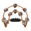 half moon handbell Double Row Handbell Tambourine Metal Jingles with Ergonomic Carousel 5
