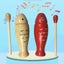 percussion instrument fish toy fish shape percussion instrument toy wood hand Carousel 3