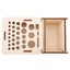 leather tool rack Multi Hole DIY Craft Tool Storage Wooden Holder Basswood Carousel 4