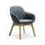 Ava Chair with Wooden Leg Base - Grey Fabric Carousel 1