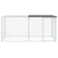 Chicken Cage with Roof Anthracite 203x98x90 Cm Galvanised Steel Tonkbtk Carousel 3