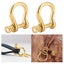 u shackle 2 Set Anchor Shackle Pure Brass U Type Fob Key Ring Hook Golden Carousel 5