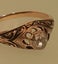 Antique Gold Rose Cut Diamond Enamel Ring Carousel 8