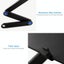 Portable 360 Degree Adjustable Foldable Aluminium Alloy Desk Stand with Doubl... Carousel 6