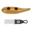 guiro instrument Guiro Instrument Stainless Steel and ABS Coffee Color Fish Carousel 3