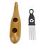 guiro instrument Guiro Instrument Stainless Steel and ABS Coffee Color Fish Carousel 6