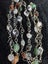 Vintage copper & red crystal necklace silver w blue agate discs caged gemstones Carousel 17