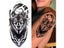 1pc Lion Men Waterproof Temporary Tattoo Black Transfer Clock Carousel 5