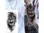 1pc Lion Men Waterproof Temporary Tattoo Black Transfer Clock Carousel 1