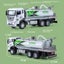 1/32 Scale Urban Green Maintenance Car Toy Model Alloy Body Rubber Carousel 3