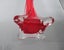 LOVELY VINTAGE RED GLASS VASE Carousel 6
