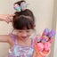 White Kids Hair Sequin Bowknot Hair Ties Elastic Hair Bands Carousel 2