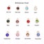 Personalised Round Disc Necklace - Zodiac & Birthstone Carousel 7