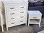 Isabella single drawer bedside table white Carousel 4