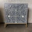 Bone Inlay Scroll Vine Cabinet in Blue Carousel 1