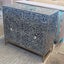 Bone Inlay Scroll Vine Cabinet in Blue Carousel 10
