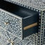 Bone Inlay Scroll Vine Cabinet in Blue Carousel 12