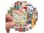 10/30/50pcs Vintage Retro Travel Stamp Stickers DIY Sticker Decals Carousel 1