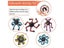 12/16PCS Funny Sensory Fidget Toys Deformable Chain Robot Spinners Fingertip Carousel 5