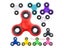 Red Hand Spinner ABS Tri Spinner For Autism ADHD Anti Stress Adult Kids Gift Carousel 7