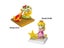 Mini Block Anime King Bowser Model Princess Peach Building Bricks Kids Toys Carousel 7