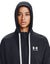 Womens Under Armour Rival Fleece Full Zip Hoodie Black Jacket Carousel 3