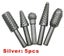 5pcs Woodworking Steel Rotary Rasp File 1/4" Shank Rotor Craft Files Rasp CHK29M Carousel 2