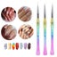 nail art liner brush nail gel painting brush painting nail brushes 3pcs Nail Art Carousel 6