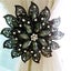 Flower Shaped Magnet Curtain Tieback Rings Spring Rhinestone Steel Wire M CHK29M Carousel 8